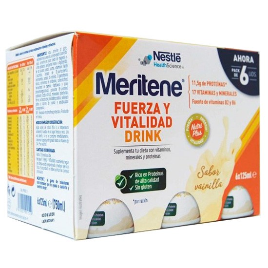 Meritene drink vainilla 6x125 ml pack
